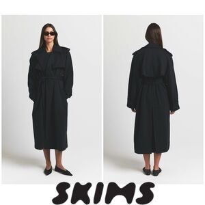 SKIMS $248 BOYFRIEND FLEECE OVERSIZED TRENCH COAT XL NWOT